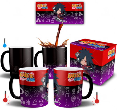 Caneca Mágica Uchiha Madara + Caixinha Mod 002