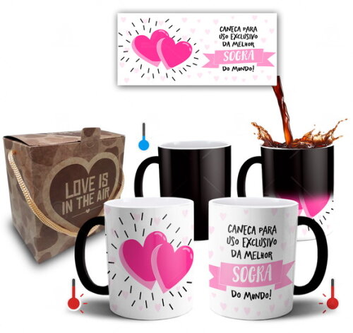 Caneca Mágica Uso Exclusivo Melhor Sogra Do Mundo + Caixinha