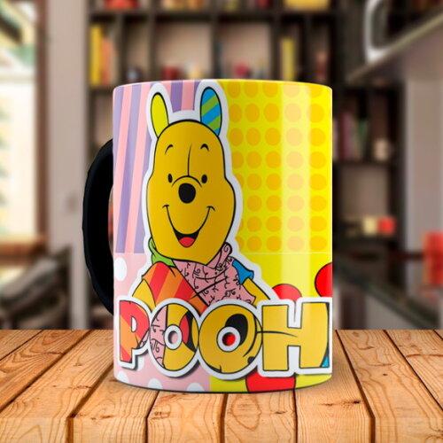 Caneca Mágica Ursinho Pooh Personalizado com Nome
