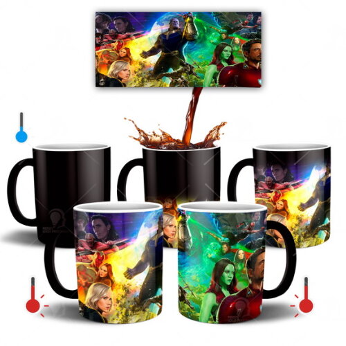 Caneca Mágica Vingadores Avengers Guerra Infinita - Mod 003