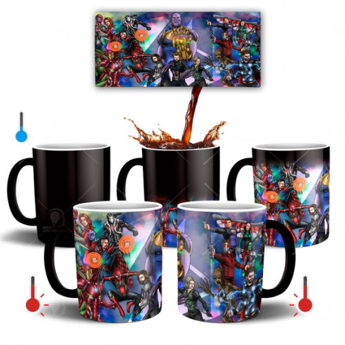 Caneca Mágica Vingadores Avengers Guerra Infinita - Mod 001