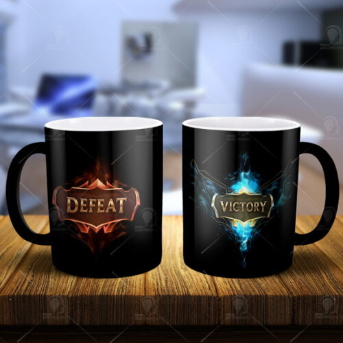 Caneca Magica Vitoria League of Legends e Derrota