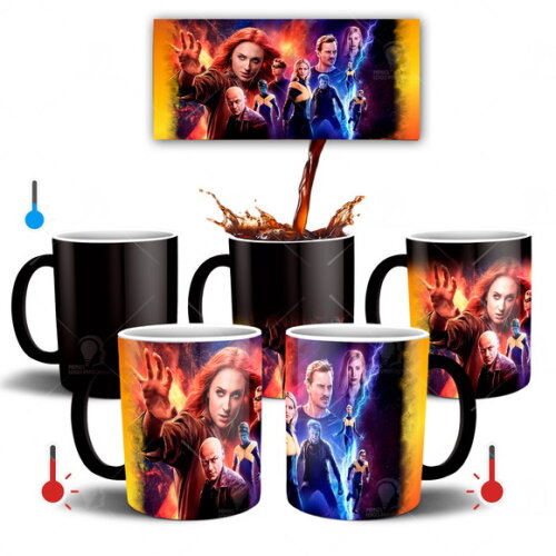Caneca Mágica X-men Fênix Negra + Caixinha