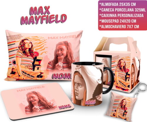 Caneca Max Stranger Things + Kit Personalizado com Nome