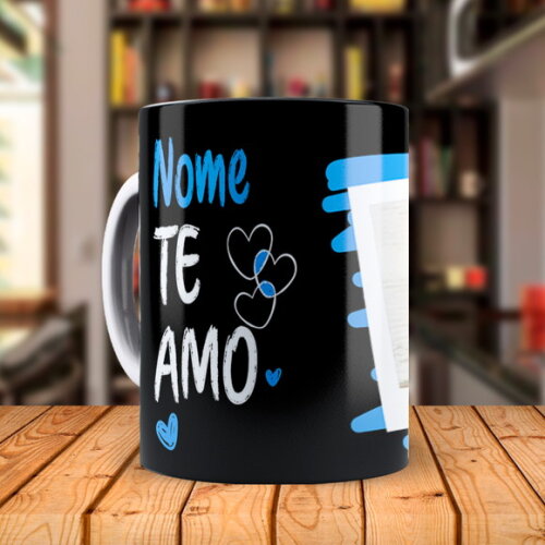 Caneca Melhor Namorado do Mundo com Nome e Foto