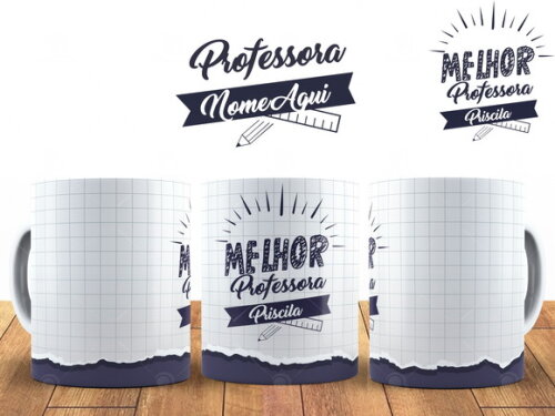 Caneca Melhor Professora com Nome Personalizado