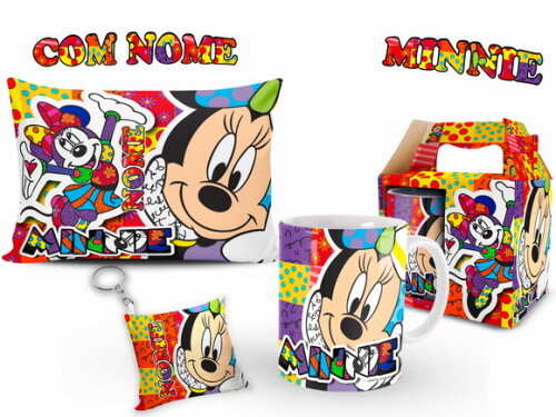 Caneca Minnie + Kit Personalizado com Nome
