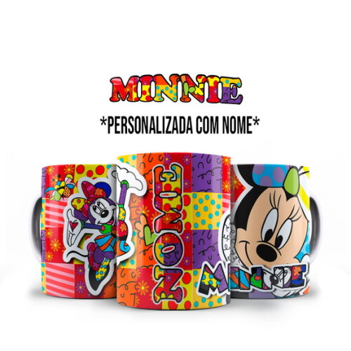 Caneca Minnie + Kit Personalizado com Nome