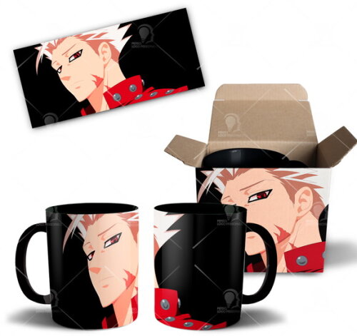 Caneca Nanatsu No Taizai Ban pecado da Ganância + Caixa