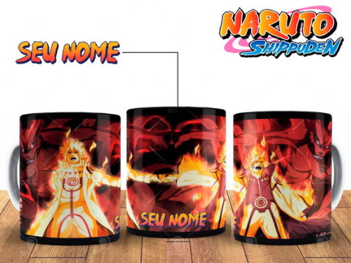 Caneca Naruto e Minato Personalize com seu Nome