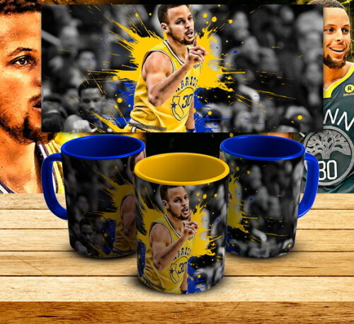Caneca NBA Basquete Golden State Warriors Curry #8