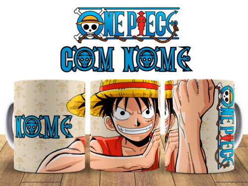 Caneca One Piece Luffy com Nome - Mod 001