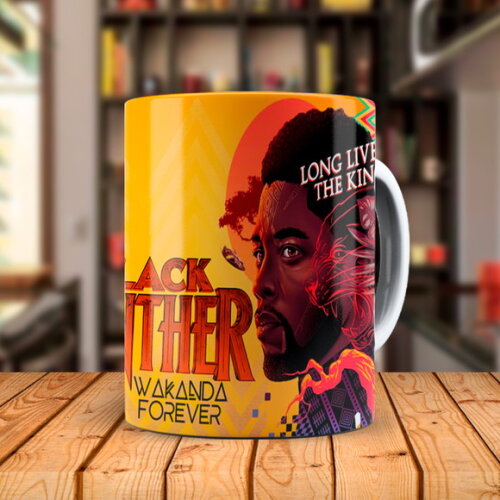 Caneca Pantera Negra Wakanda Forever com Nome