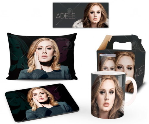 Caneca Personalizada + Kit Cantora Adele - Mod 001