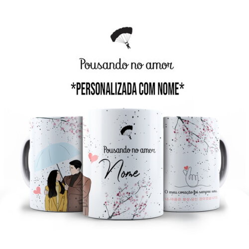 Caneca Personalizada + Kit Dorama Pousando no Amor
