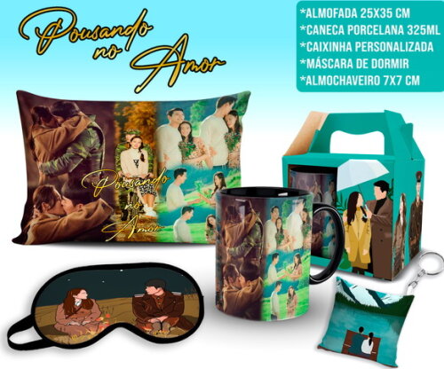 Caneca Personalizada + Kit Dorama Pousando no Amor