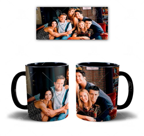 Caneca Personalizada + Kit Série Friends - Mod 004