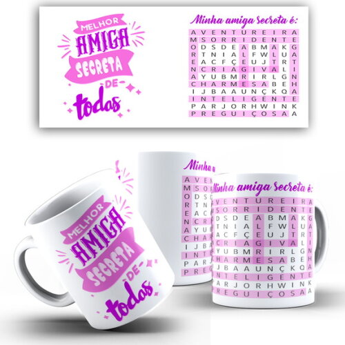Caneca Personalizada Amiga Secreta Melhor Amiga + Caixinha