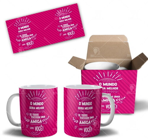 Caneca Personalizada Amigas Amizade best Friends + Caixinha