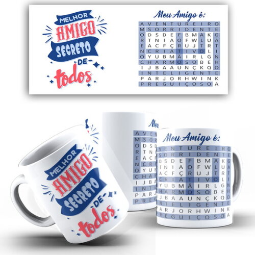 Caneca Personalizada Amigo Secreto Melhor Amigo + Caixinha