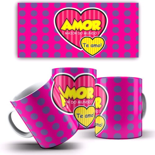 Caneca Personalizada Amor Maior Do Mundo Te Amo!!!