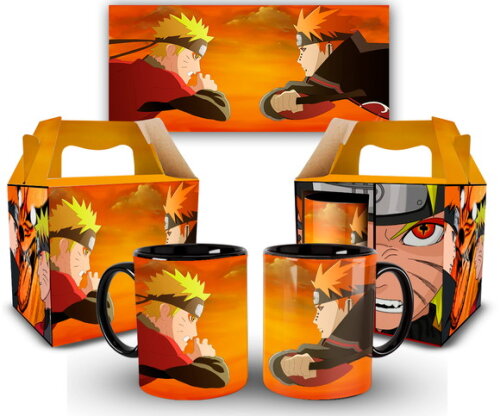 Caneca Personalizada Anime Naruto Shippuden vs Pain! 1 unid