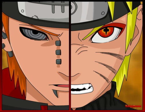 Caneca Personalizada Anime Naruto Shippuden vs Pain! 1 unid