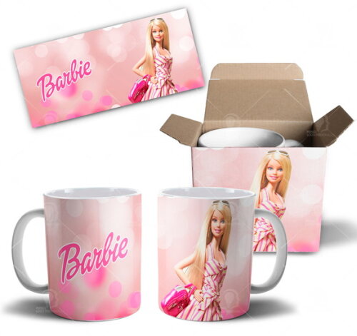 Caneca Personalizada Boneca Barbie + Caixinha - Mod 005