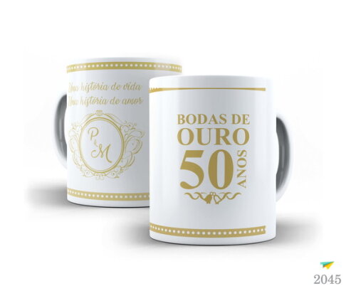 Caneca Personalizada Casamento Bodas De Ouro 50 Anos - #4