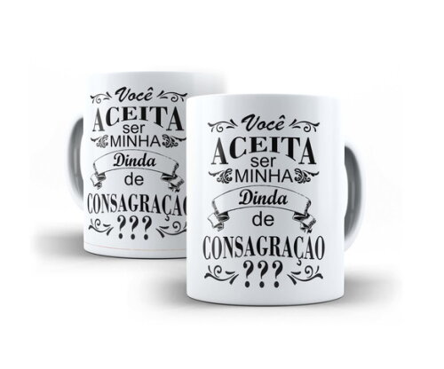 Caneca Personalizada Casamento Convite Madrinha #1