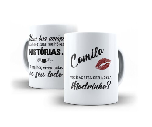 Caneca Personalizada Casamento Convite Madrinha #4