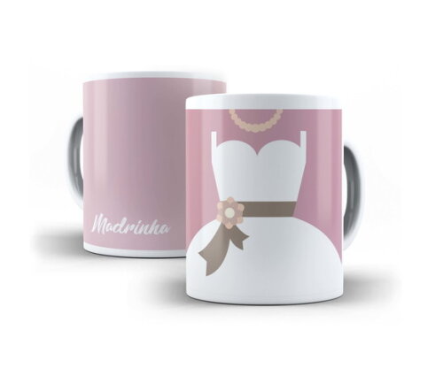 Caneca Personalizada Casamento Convite Madrinha #3