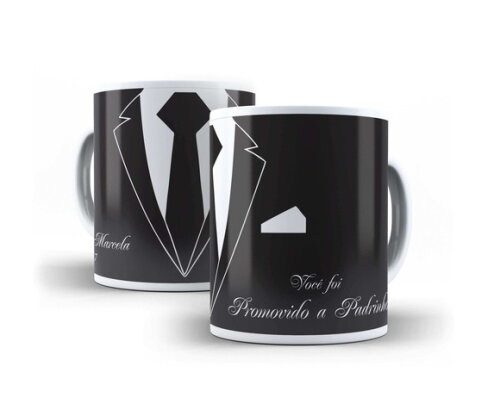 Caneca Personalizada Casamento Convite Padrinho #2