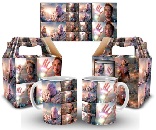 Caneca Personalizada Cena Filme Vingadores End Game + Caixa