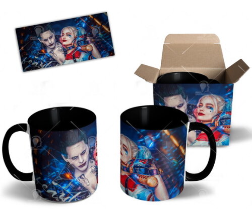 Caneca Personalizada Coringa e Arlequina -Mod 001