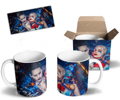 Caneca Personalizada Coringa e Arlequina -Mod 001