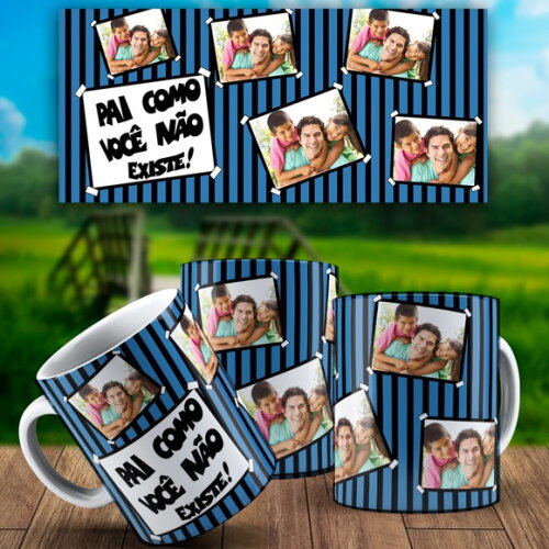 Caneca Personalizada DIa dos Pais Presente + Caixinha