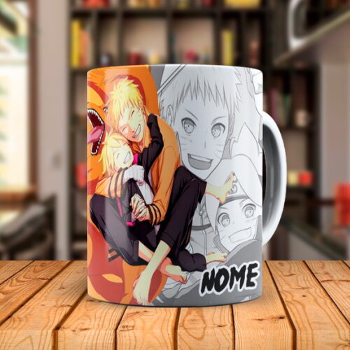 Caneca Personalizada Dia dos Pais Naruto Geek com Nome