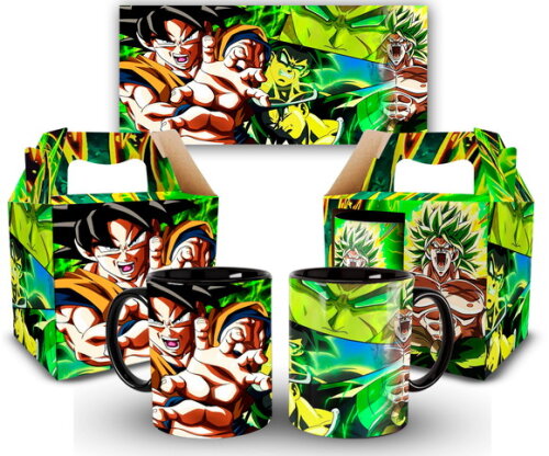 Caneca Personalizada Dragon Ball Super Broly vs Goku + Cx 26