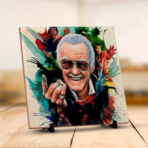 Caneca Personalizada E Azulejo Marvel Stan Lee !!! 1 unidade