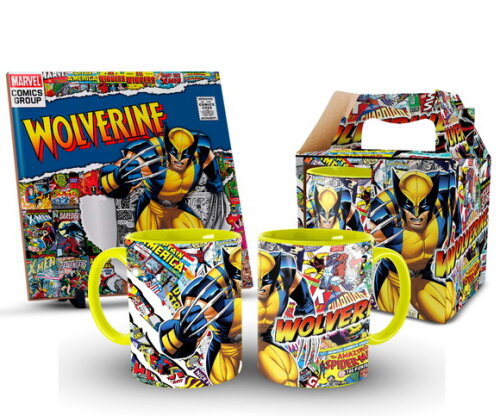 Caneca Personalizada E Azulejo Marvel X-Men Wolverine + CX