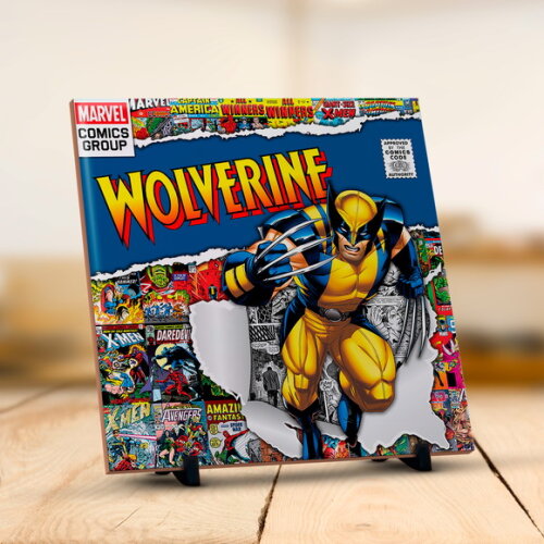 Caneca Personalizada E Azulejo Marvel X-Men Wolverine + CX