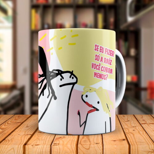 Caneca Personalizada Flork Profissão Cabelereira com Nome