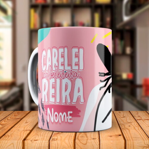 Caneca Personalizada Flork Profissão Cabelereira com Nome