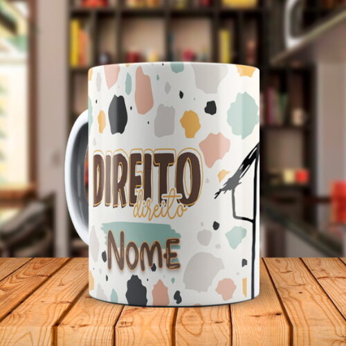 Caneca Personalizada Flork Profissão Direito Gráfico Nome