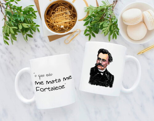 Caneca Personalizada Friedrich Nietzsche Frases - Mod 001