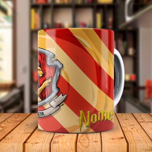 Caneca Personalizada Harry Potter Grifinória com Nome