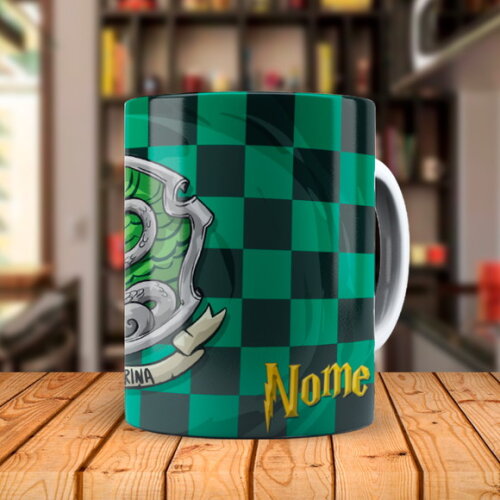 Caneca Personalizada Harry Potter Sonserina com Nome