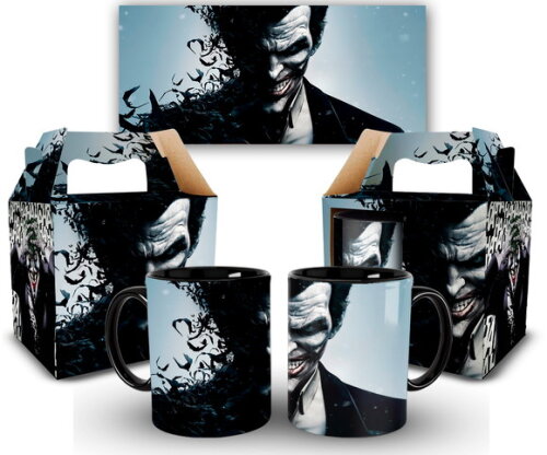 Caneca Personalizada Liga da Justiça Coringa + Caixa 1 unida