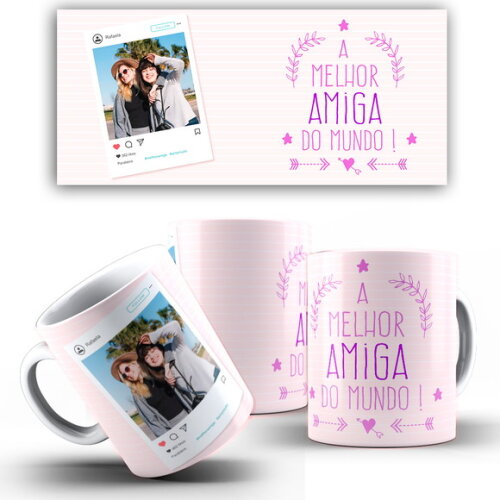 Caneca Personalizada Melhor Amiga com Foto